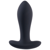 Deep Romance Rechargeable Vibrating Butt Plug with T Bar Base Black Butt Plugs